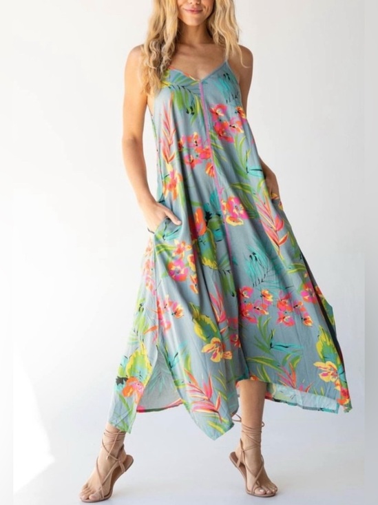 NATURAL LIFE Dresses & Skirts - Natural Life Katrina Midi Slip Dress Small